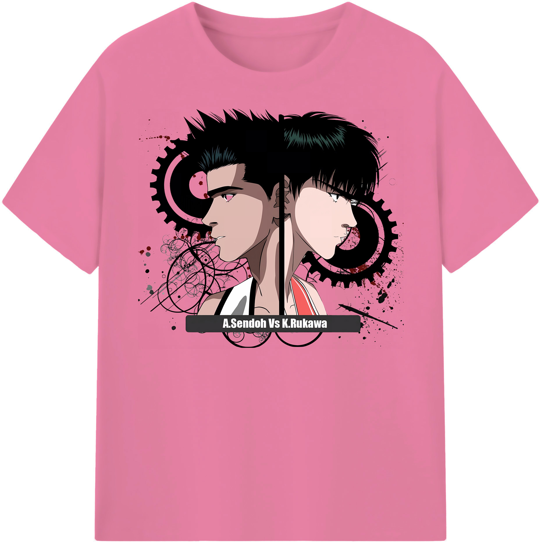 SLAM DUNK／スラムダンク 綿100％半袖Tシャツ（フロントプリント）